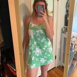 Urban Outfitters green and white flower dress